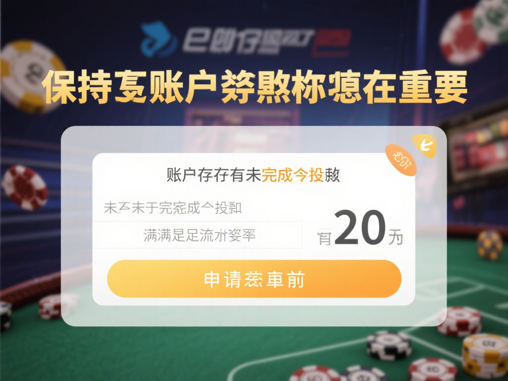 此外，保持账户的良好状态也很重要。如果你的账户存在